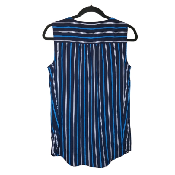 Tommy Hilfiger Sleeveless Stipped Blouse - Picture 2 of 11